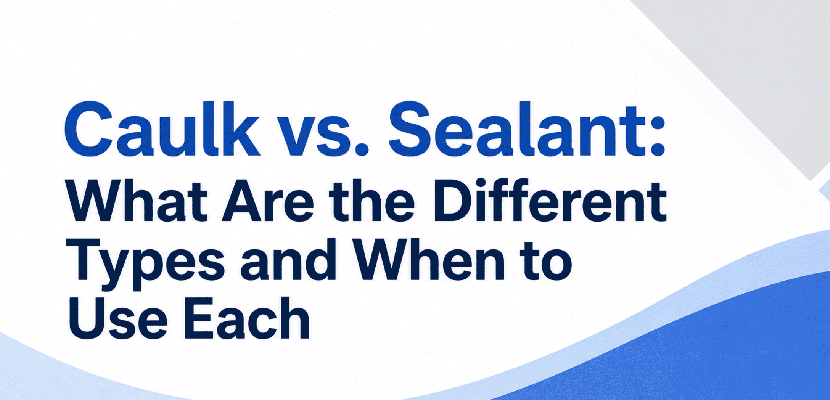 Caulk vs. Sealant: What Are the Different Types and When to Use Each