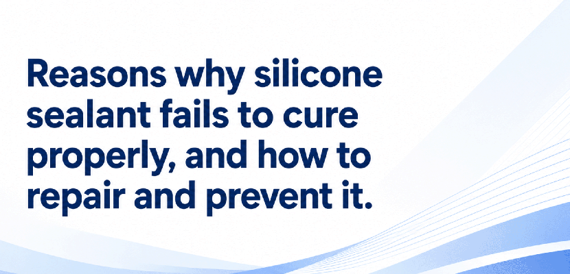 Reasons why silicone sealant fails to cure properly, and how to repair and prevent it.