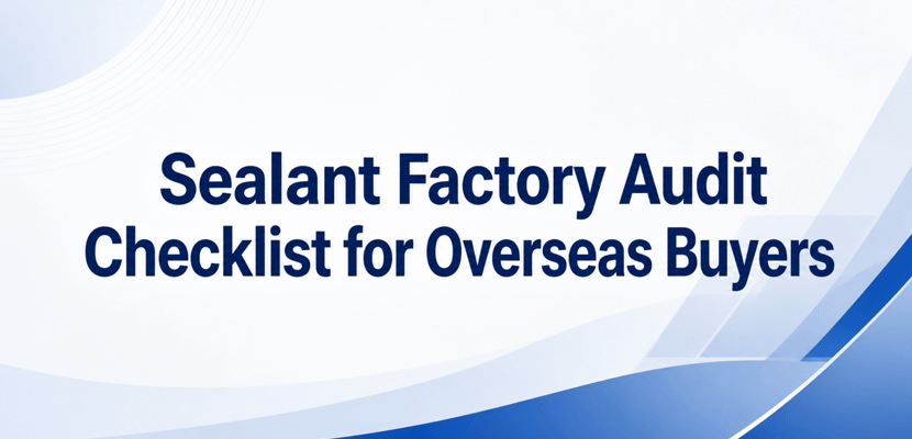 Sealant Factory Audit Checklist for Overseas Buyers